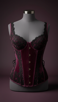 Velvet corset in plum veil