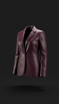 Faux leather blazer in violet eclipse